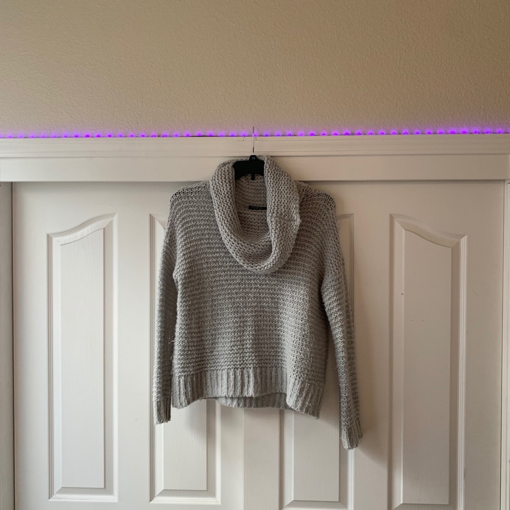 gray sweater